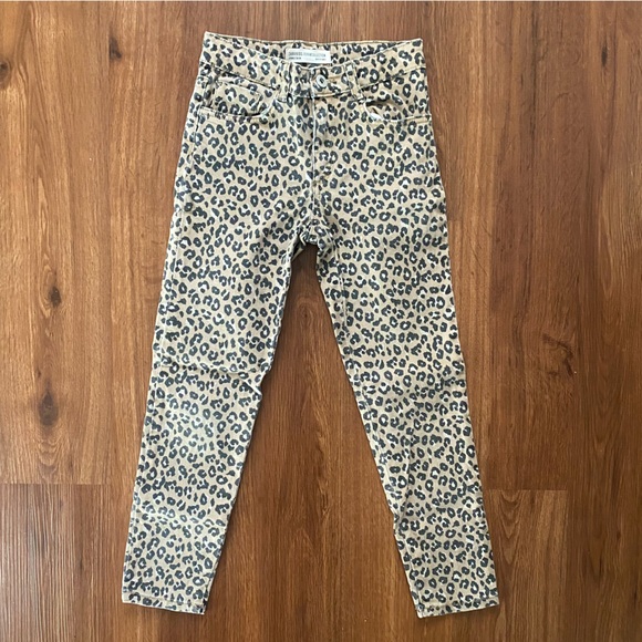 ZARA Girls Leopard Pants size 9 years leopard‎ jeans - Picture 1 of 6